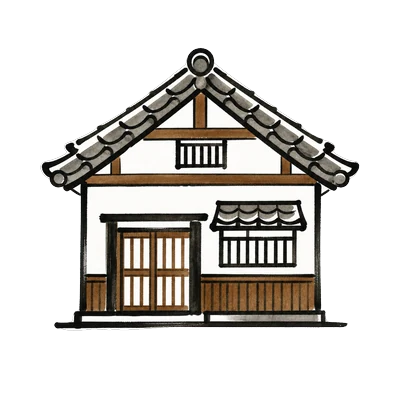 瓦屋根の家のアイコン