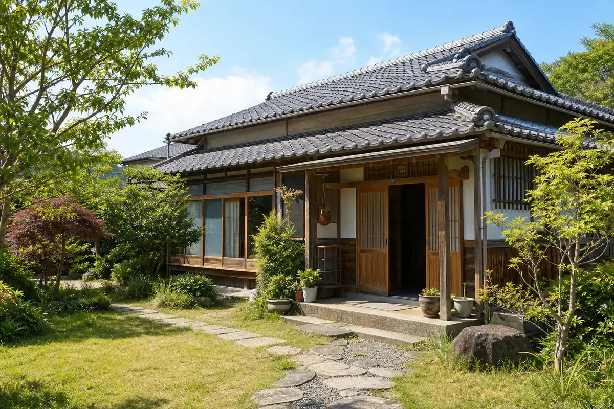 手入れされた古民家の外観