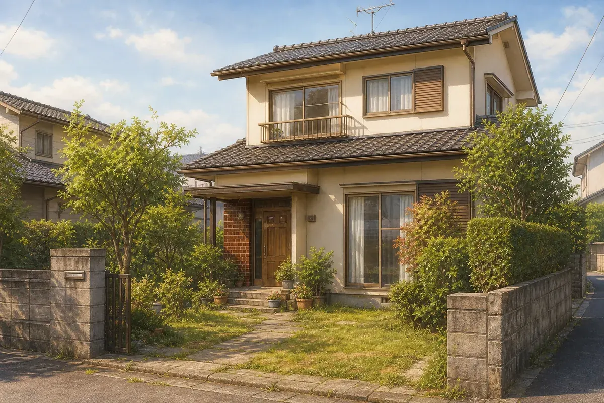 相続した日本の一戸建て住宅の外観